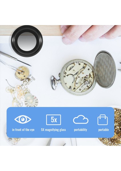 5x Saatçinin Loupe Büyüteç Büyücü Cam Gözü Loupe Mücevher Büyüteçi Kuyumcu Mercek (Yurt Dışından) indirimleri
