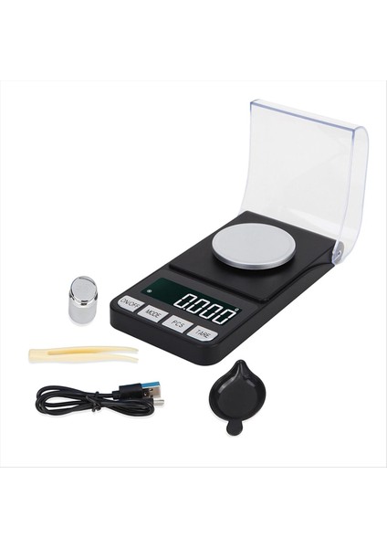Yüksek Hassasiyetli 100G/0 001G Dijital Miligram Ölçekli Mücevher Ölçeği Cep Skal Yeniden Yükleme 50G Kalibrasyon Tartımı ile (Yurt Dışından)