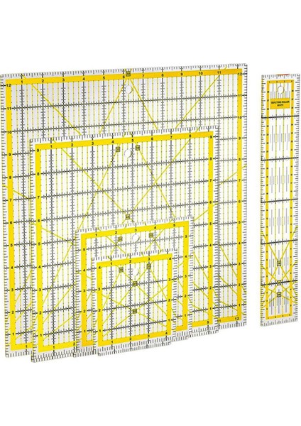 5 Paket Akrilik Kapitone Cetveli Kare Akrilik Quilter Cetvel Kumaş Kesme Cetveli Açık Mark Akrilik Cetvel (Yurt Dışından)