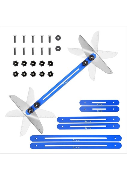 Merdiven Treads Gauge Şablon Aracı Merdiven Jig Ölçüm Merdiven Aracı Merdivenler Için Raf Scribe Aracı Alçıpan Mavisini Kesmek (Yurt Dışından)