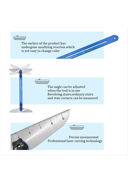 Merdiven Treads Gauge Şablon Aracı Merdiven Jig Ölçüm Merdiven Aracı Merdivenler Için Raf Scribe Aracı Alçıpan Mavisini Kesmek (Yurt Dışından) modelleri