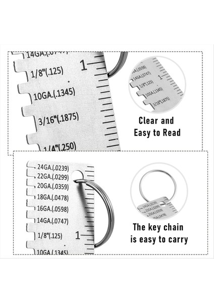 Shingle Gauge Kaynak Araçları Tel/metal Sac Kalınlık Gösterge Paslanmaz Çelik Metal Kalınlık Gösterge Boyutu Muayene Aracı (Yurt Dışından) fırsatları