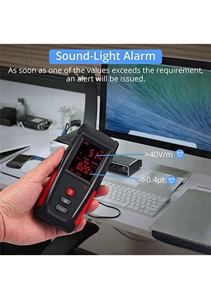 (1-199V/M 0 01-99 99μt) Elde Taşınır Mini Dijital Ekran LCD Dahili Radyasyon Sensörü Sesi ve Işık Alarmı Emf Test Cihazı (Yurt Dışından) fırsatları