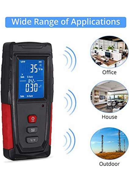 (1-199V/M 0 01-99 99μt) Elde Taşınır Mini Dijital Ekran LCD Dahili Radyasyon Sensörü Sesi ve Işık Alarmı Emf Test Cihazı (Yurt Dışından) indirimleri