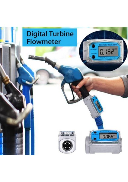 2x 25 Benzinli Su Deniz Sıvı Flowmeteter Mavi Ölçmek Için Dijital Türbin Akış Ölçer (Yurt Dışından) modelleri