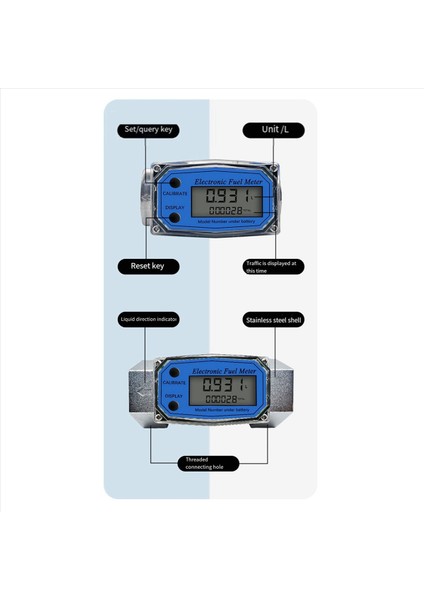 2x 25 Benzinli Su Deniz Sıvı Flowmeteter Mavi Ölçmek Için Dijital Türbin Akış Ölçer (Yurt Dışından) indirimleri