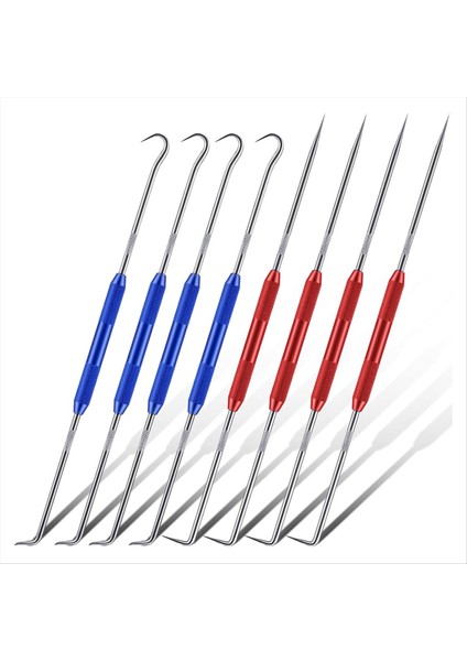 8 Pcs Çift Noktalı Scriber Metal Scribe Aracı Kanca ve Seçim Aracı Düz 45 Derece 90 Derece Uç Işaretleme Aracı (Yurt Dışından)