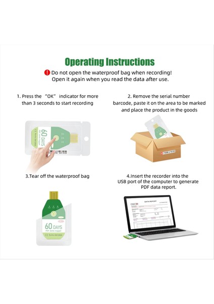 USB Sıcaklık Veri Oturum Cihazı Sıcaklık ve Nem Kaydedici Alarm Termometre Kaydedici Test Cihazı Raporu Pdf 120 Gün (Yurt Dışından) fırsatları