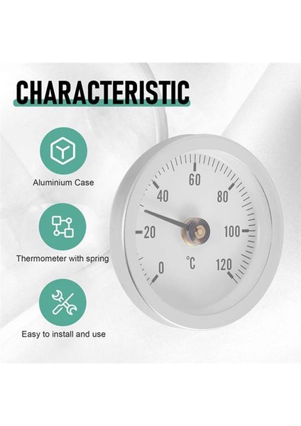 10 Adet 63MM Boru Klipsli Kadran Termometresi Sıcaklık Yuvarlak Plaka Göstergesi Yaylı Aralık 0-120 ℃ Alüminyum Kasa (Yurt Dışından) indirimleri
