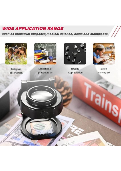 5pcs 25X Loupe Büyüteç 6 Işık USB Üç Katlı Masaüstü Taşınabilir Metal Göz Loupe Ölçekli Dikiş Magnifing Cam (Yurt Dışından) modelleri