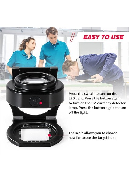 5pcs 25X Loupe Büyüteç 6 Işık USB Üç Katlı Masaüstü Taşınabilir Metal Göz Loupe Ölçekli Dikiş Magnifing Cam (Yurt Dışından) fırsatları