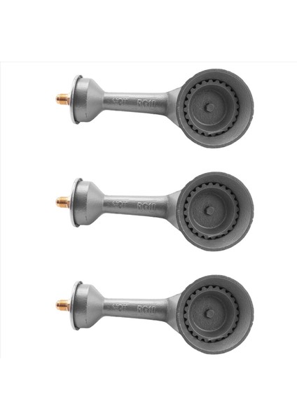 3x Yüksek Basınçlı Propan Dökme Demir Yuvarlak Brülör Kafa Vites Pirinç Bağlantılı Propan Brülör Başlığı (Yurt Dışından)