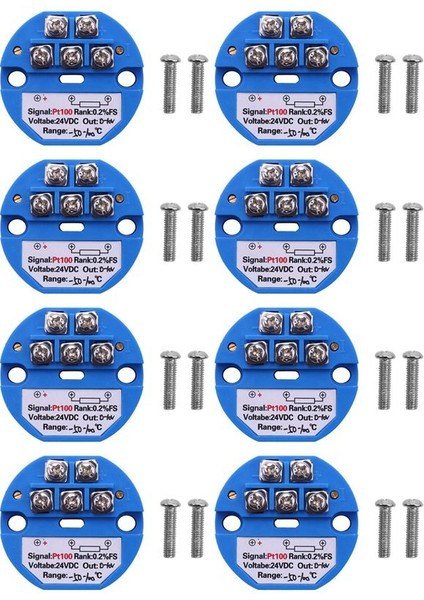 8x Rtd PT100 Sıcaklık Verici DC24V Eksi 50 - 100 Derece Çıktı 0-10V (Yurt Dışından)