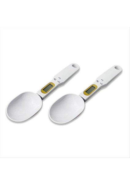 Mini Kaşık Ölçeği Dijital Mutfak Ölçeği LCD Ölçeği 0 1-500G Yemek Unu Ağırlığı Kaşığı Beyaz (Yurt Dışından)