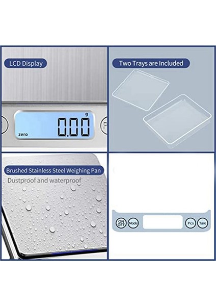 Küçük Mutfak Ölçeği 3kg/0 01G Mini Yüksek Doğruluk Pişirme Ölçeği LCD Ekranlı Cep Ölçeği (Yurt Dışından) fırsatları