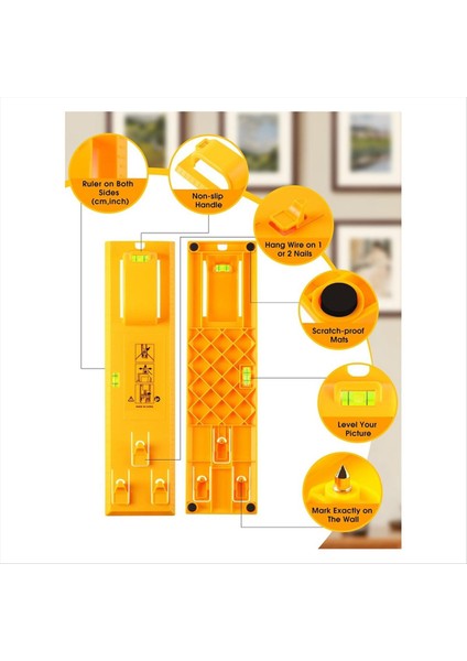 Yatay Basit Çerçeve ile Resim Asma Aracı Evrensel Seviye Cetvel Fotoğraf Çerçevesi Enstrümanları Yükleyebilir (Yurt Dışından) indirimleri
