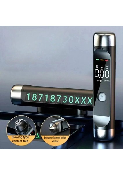 Taşınabilir Alkol Test Cihazı LCD Ekran Sarhoş Sürüş Testi Breastyzer Alkol Dedektörü Geçici Park Numarası Plakası (Yurt Dışından) fırsatları
