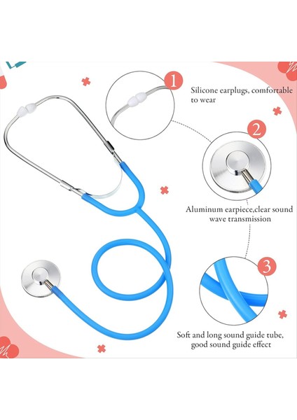 Çocuk Stetoskop Oyuncak Stetoskop Gerçek Çalışma Stetoskop Hemşirelik Stetoskop Doktor Kit 4 Renk (8 Pc) (Yurt Dışından) fiyatları