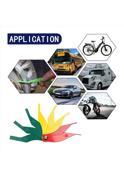 2x Fren Astar Kalınlığı Göstergesi Çelik Otomotiv Fren Yasa Ölçüm Aracı Disk ve Drum Fren Astar Göstergesi Seti (Yurt Dışından) fiyatları