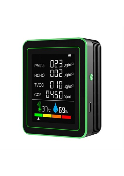 Toplam Akıllı Wifi Hava Kalitesi Sensörü Koruma Çok Fişli Koruyucu Co2/tvoc/hcho/pm2 5/sıcaklık/nem Siyah (Yurt Dışından) fırsatları
