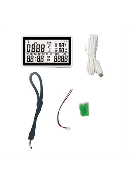 Tuya Wıfı Co Metre Sıcaklık ve Nem Test Cihazı Ev Hava Kalitesi Monitörü Karbon Monoksit Dedektörü (Yurt Dışından)