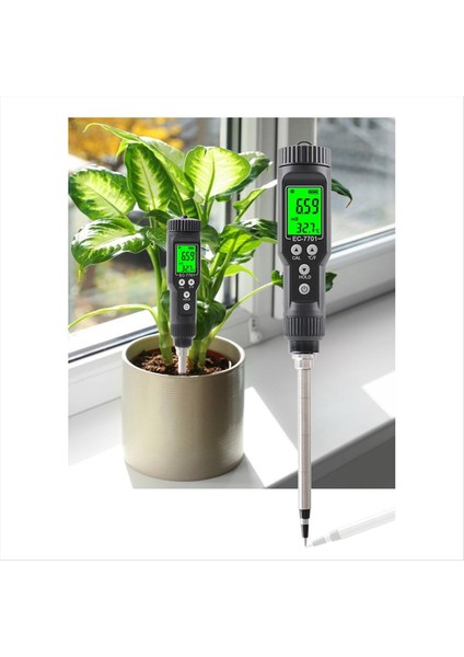 EC-7701 Akıllı Toprak Ec Metre 0 0-10 0ms/cm Toprak Test Cihazı Veri Logger Hidroponik Dikim Bahçesi Için Temp Analizörü (Yurt Dışından) fırsatları