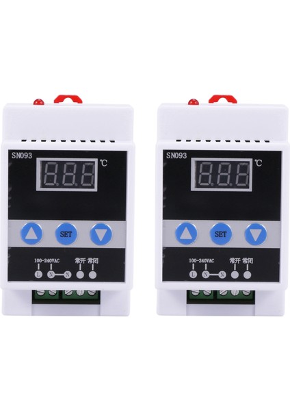 2x TMC-6000 110-240V Kılavuz Demiryolu Termoregülatör Dijital Sıcaklık Kontrolör Termostat (Yurt Dışından)
