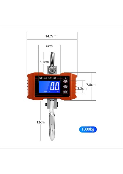 Dijital Vinç Ölçeği 1000KG Dijital Asma Ölçeği Çiftlik Fabrika Inşaat Mavisi Için Endüstriyel Ağır Hizmet Vinç Ölçeği (Yurt Dışından) fırsatları