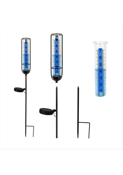 Güneş Lambası Yağmur Göstergesi 7 Inç Yağmur Göstergesi Açık Büyük Açık Sayılar ve Bahçe Çim ve Çiftlik Için Yağmur Ölçüm Aracı (Yurt Dışından) modelleri