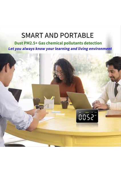 Hava Kalitesi Monitörü Iç Mekan Hava Kalitesi Ölçer Ev Ofis Okulu Otel Için Pm2 5 ve Vocs Taşınabilir Dedektör Algıladı (Yurt Dışından) fırsatları