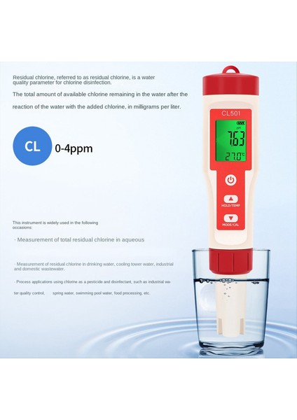 5 Arada 1 Su Kalitesi Tespit Kalemi Ph/ Kalan Klor/ Hidrojen/ Orp/ Sıcaklık Taşınabilir Çok Fonksiyonlu Test Kalemi (Yurt Dışından) indirimleri