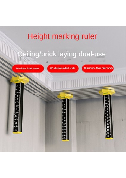 2 Adet Tavan ve Zemin Karo Yüksekliği Cetveli Manyetik Taban ile Ölçüm Ölçüm Cetvel Askıya Alınmış Tavan (Yurt Dışından) fırsatları