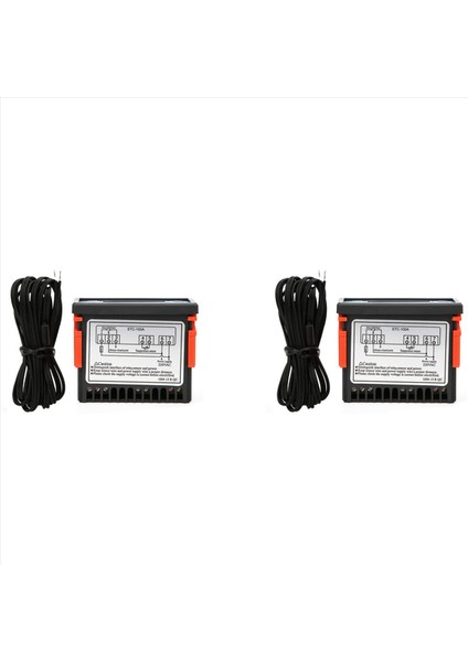 2x STC-100A Sıcaklık Denetleyicisi Soğuk Isı Buzdolabı Termostat Regülatörü Termoregülatör Sensörü Ac 220V (Yurt Dışından)