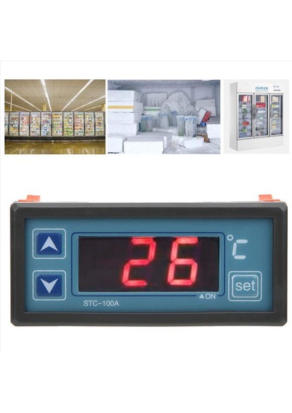 2x STC-100A Sıcaklık Denetleyicisi Soğuk Isı Buzdolabı Termostat Regülatörü Termoregülatör Sensörü Ac 220V (Yurt Dışından) indirimleri