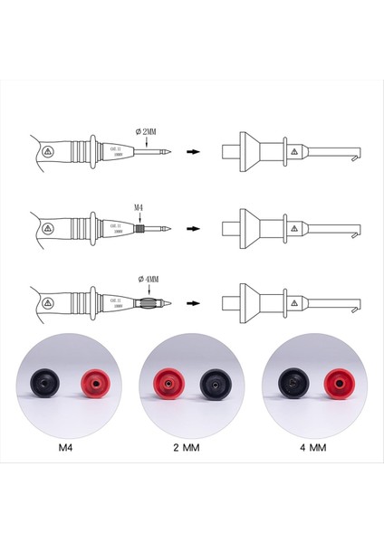 Evrensel Dijital Multimetre Test Kancası 4mm Düz Test Probu Uzatma Kancası Iğnesi (Yurt Dışından) fırsatları