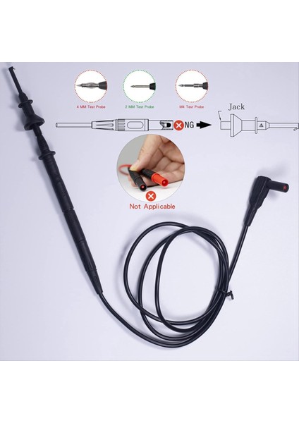 Evrensel Dijital Multimetre Test Kancası 4mm Düz Test Probu Uzatma Kancası Iğnesi (Yurt Dışından) indirimleri