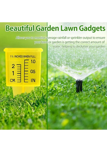 20PCS Yağmur Göstergesi Yeniden Kullanılabilir Bahçe Su Göstergesi Gösterge Gösterge Parlak Sarı Çim Yağmur Göstergesi Açık Su Ölçüm Aracı (Yurt Dışından) modelleri