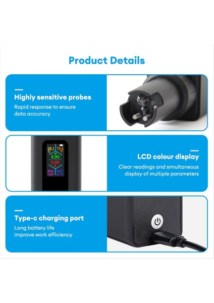 5&#39 I 1 Tuzluluk Metre Ph Su Kalitesi Test Cihazı Dijital Ec Tds Temp Monitör Akvaryum Hidroponik Havuzu Için Şarj Edilebilir Test (Yurt Dışından) fiyatları