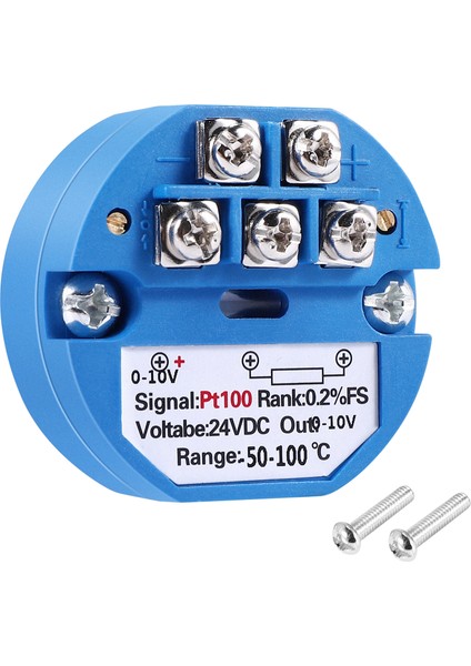 Rtd PT100 Sıcaklık Verici DC24V Eksi 50 ~ 100 Derece Çıktı 0-10V (Yurt Dışından)
