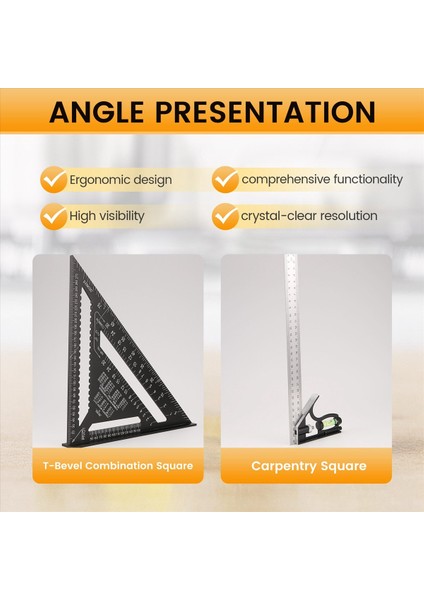 12 Inç Rafter Meydanı ve Kombinasyon Üçgen Meydanı Carpenter Meydanı Ahşap Çerçeveleme Meydanı Cetvel Itra Düzeni (Yurt Dışından) indirimleri