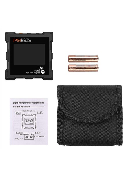 2 Adet 4X90 Derece (0-360 Derece) Dijital Manyetik Açı Arka Işık Dijital Seviye Kutu Uzatıcı Uzanma Göstergesi (Yurt Dışından)