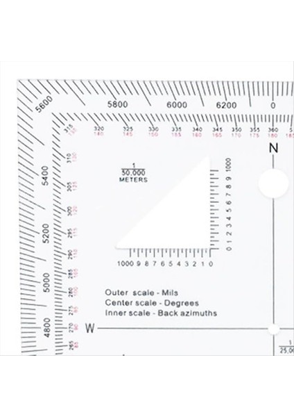 Koordinat Ölçek Pratik Şeffaf Topografik Harita Ölçek Navigasyon Askeri Önsöz (Yurt Dışından) fiyatları