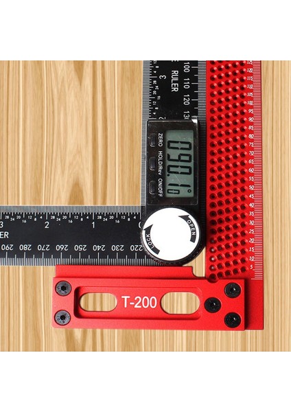 200MM Hassas Ölçekli Cetvel L Tipi Delik Cetvel Alüminyum Alaşım Ağaç Işleme Yazma Işaret Hattı Göstergesi (Yurt Dışından) fiyatları