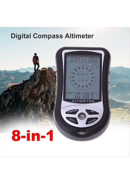 Dağ Tırmanışı Için 8-1 Arası Metre Metre Altimetre Taşınabilir Yükseklik Barometre Çok Fonksiyonlu Altimetre (Yurt Dışından) indirimleri