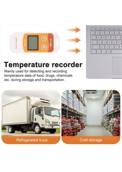 Elitech Rc-5+ Pdf USB Sıcaklık Veri Günlüğü Yeniden Kullanılabilir Kaydedici Soğutma Için 32000 Puan Soğuk Zincir Taşımacılığı (Yurt Dışından) indirimleri