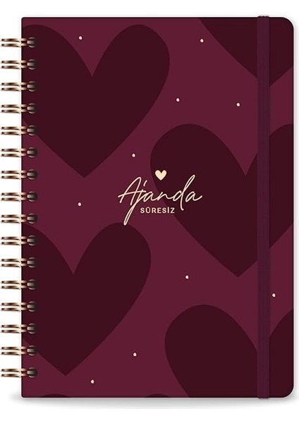 Spiralli Süresiz Planlayıcı Ajanda Kalp - 15X21 indirimleri