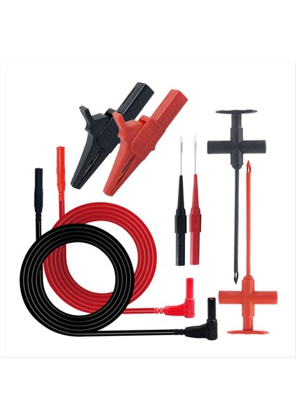 Timsah Klipsli Multimetre Test Kurşun Kiti Delinme Probu Tel Stication Test Kancaları Profesyonel Elektrik Testleri (Yurt Dışından)