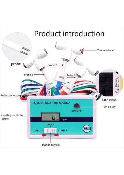 Hm Dijital Trm1 Üçlü Tds Metre Online Tds Su Kalitesi Test Cihazı 0-9990PM LCD Ekran Su Kalitesi Saflık Test Meter (Yurt Dışından) indirimleri