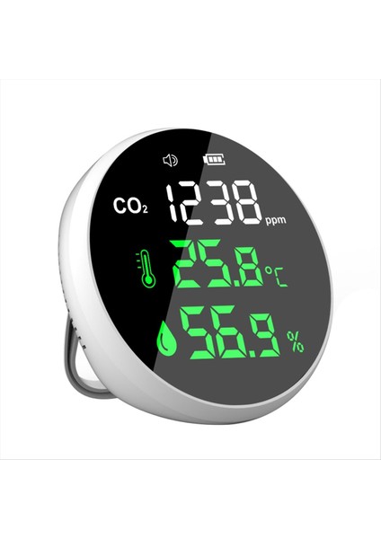 Taşınabilir Karbon Dioksit Dedektörü Hava Kalitesi Test Cihazı Co2 Metre Termometre Higromet (Yurt Dışından)