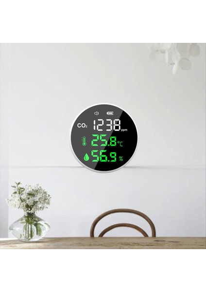 Taşınabilir Karbon Dioksit Dedektörü Hava Kalitesi Test Cihazı Co2 Metre Termometre Higromet (Yurt Dışından) fiyatları